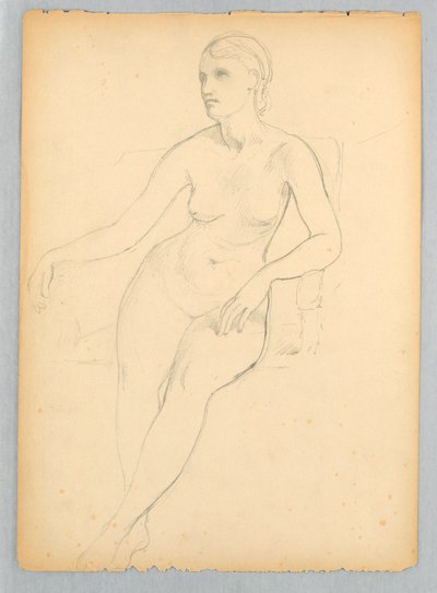 Dessin, Helen Hamersley, assise N, 1881 - Daniel Huntington